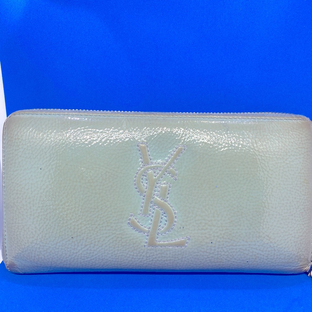 YSL Blue Leather Wallet